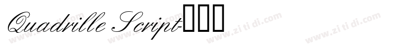 Quadrille Script字体转换